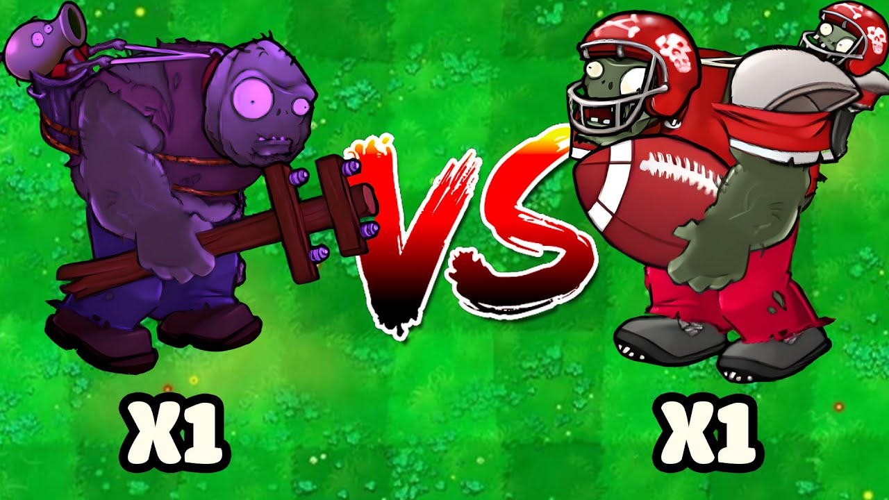 1 Nut Gargantuar VS 1 Zombies Random, Who Will Win? PVZ Hybrid Challenge