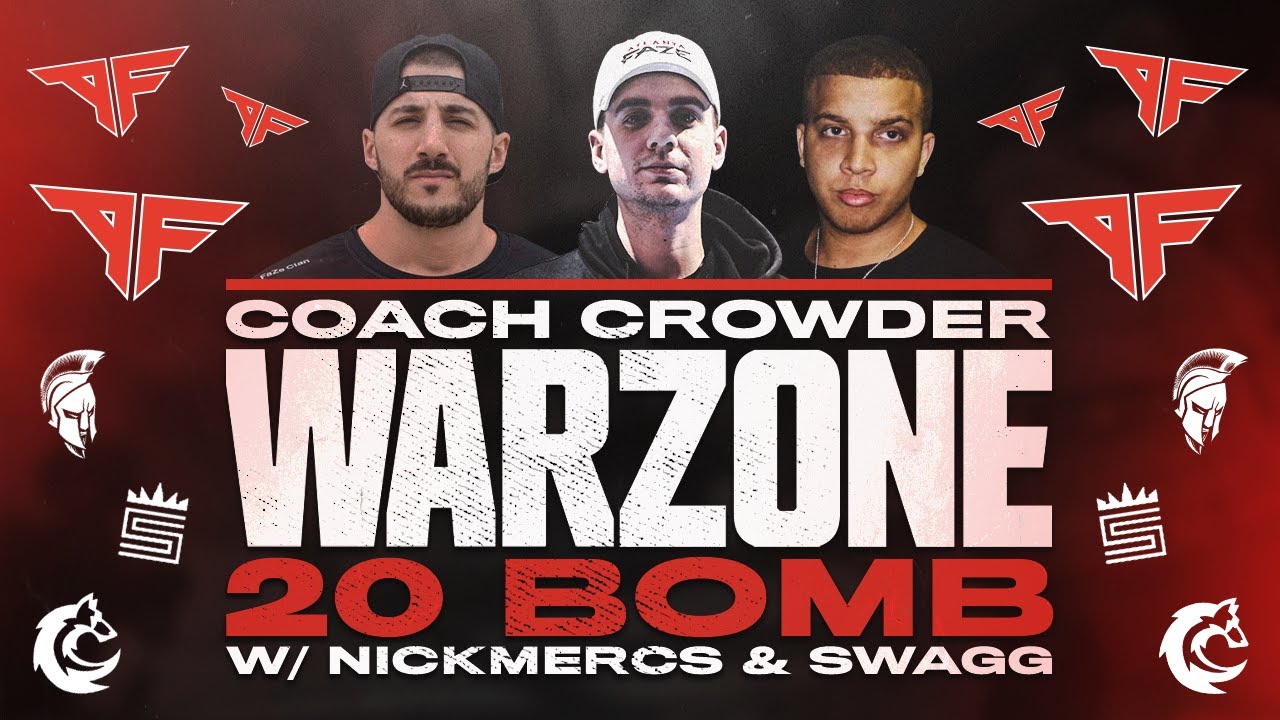 NICKMERCS WARZONE 20 BOMB w/ FaZe Swagg and ATL FaZe Coach Crowder