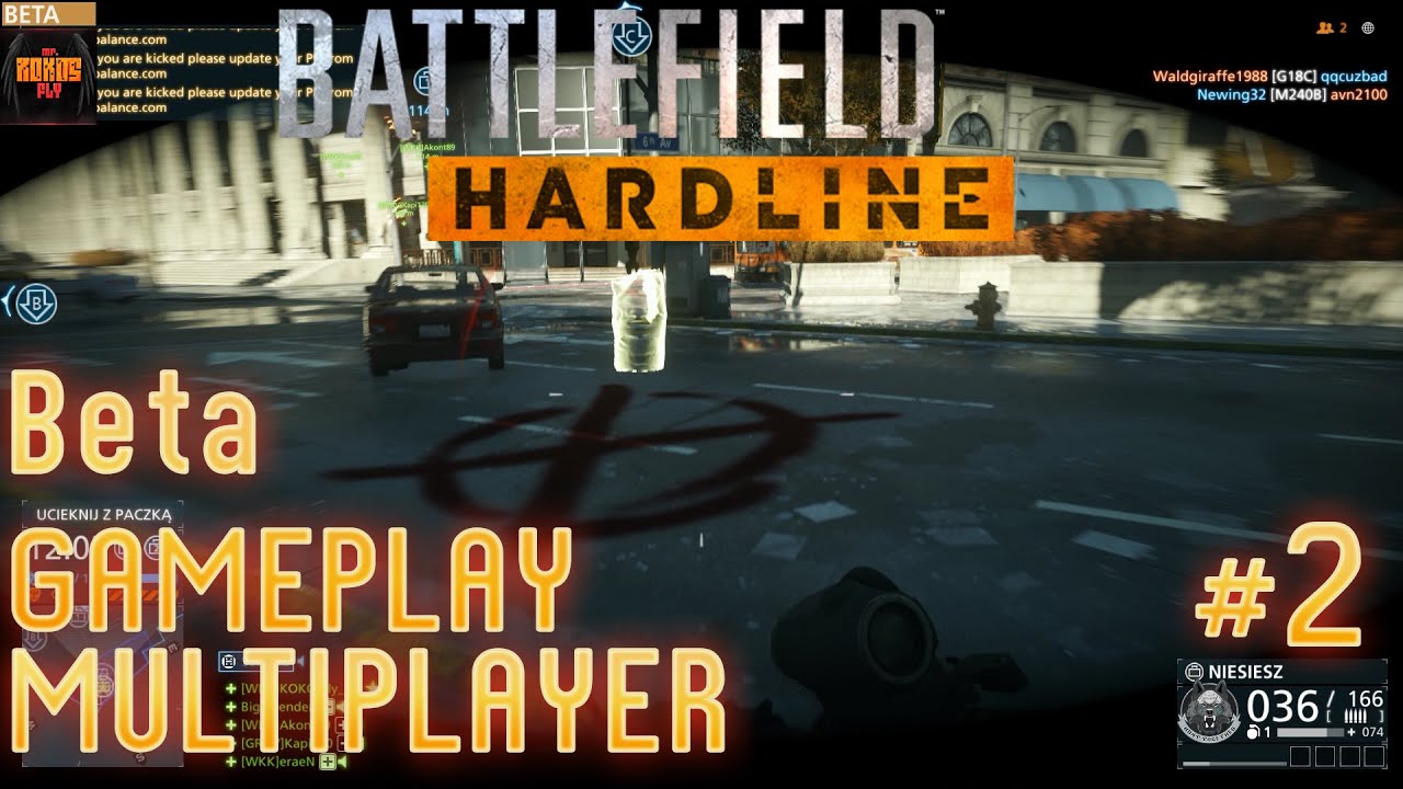 Battlefield Hardline multiplayer pl - tryb Napad, mapa Napad na Bank - BFH gameplay #2 beta