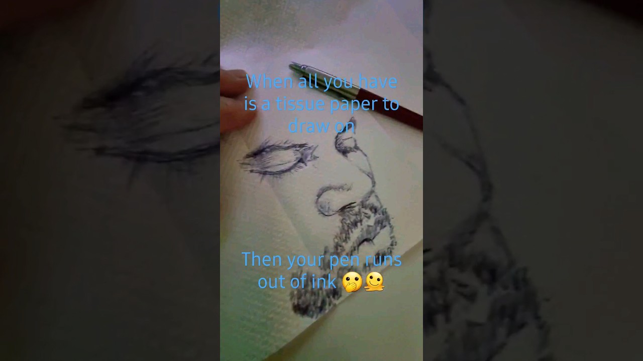 Out of mediums 🤣🥶🥵#shortsvideo #art #drawing #portrait #sketching #pen