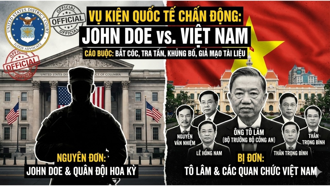 Chi Tiết Vụ Kiện Chấn Động:John Doe vs.T&ocirc; L&acirc;m v&agrave; 20 Quan Chức Việt Nam.Họ l&agrave; Ai?