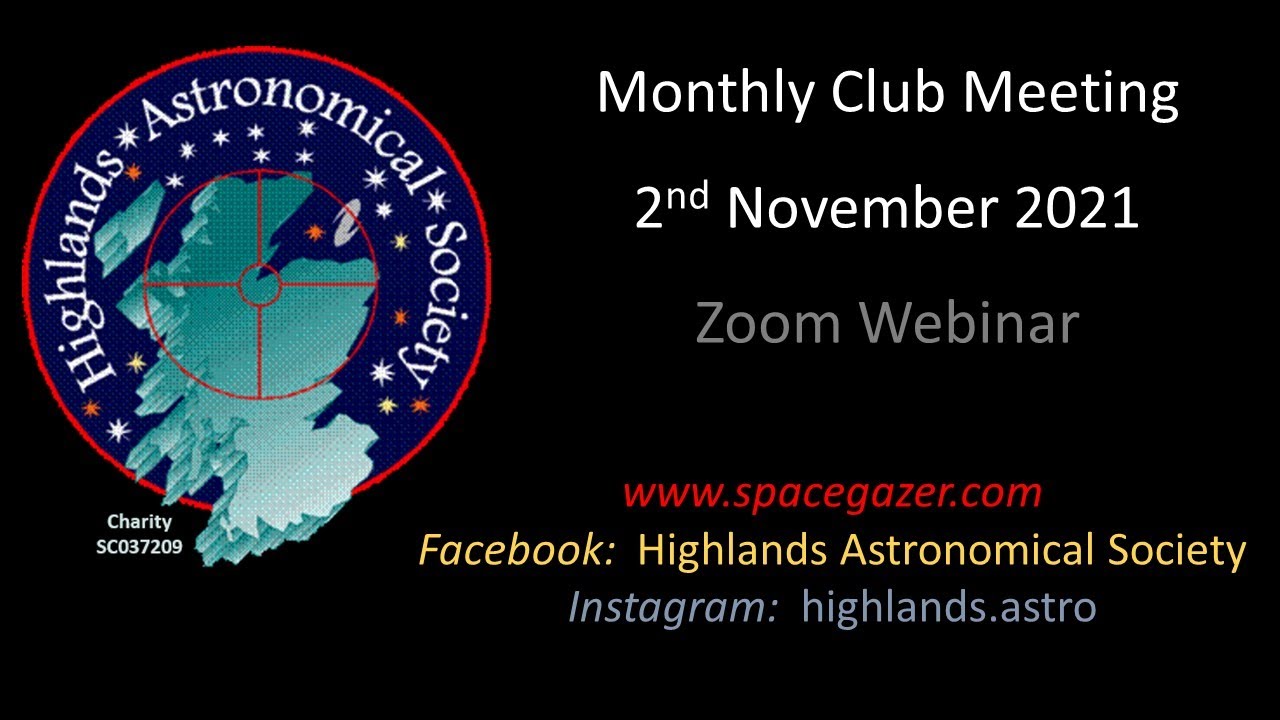 HAS Monthly Club Meeting - 2nd November 2021