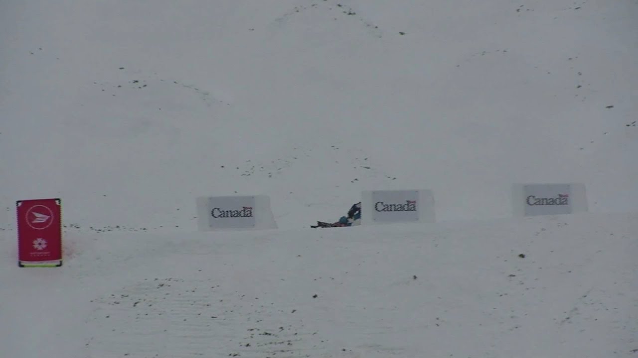 Sho Kashima knee injury #2 Calgary World Cup super final 2012 Freestyle Mogul Skiing