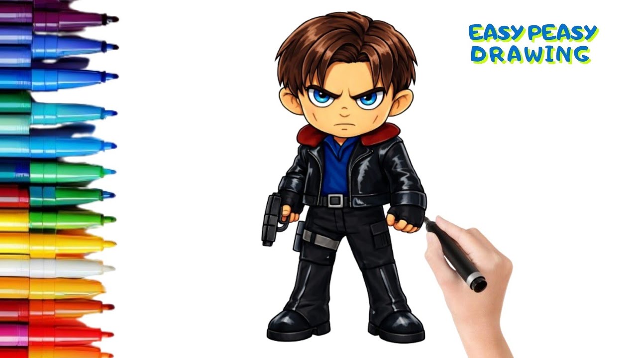 How To Draw Leon Kennedy | Resident evil requiem 