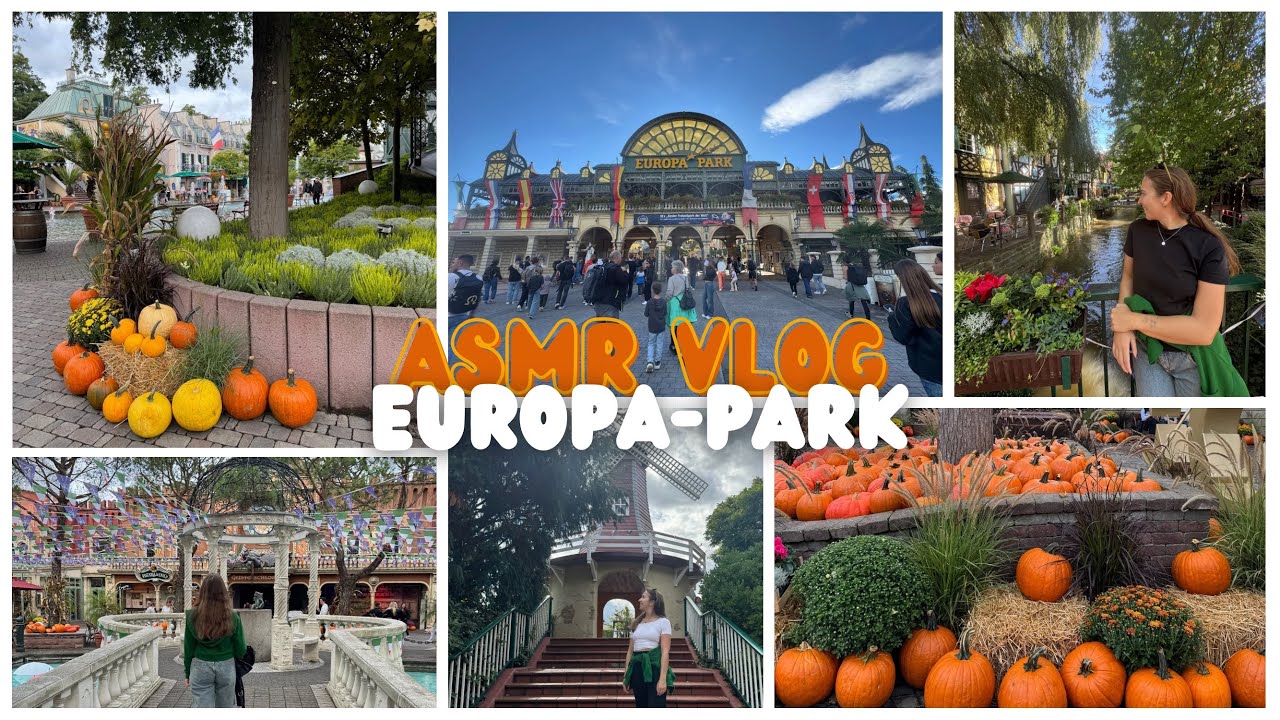 ASMR Travel Vlog | Europa-Park in Germany 🎢🧡 (Whispered Voiceover, Finger Flutters)