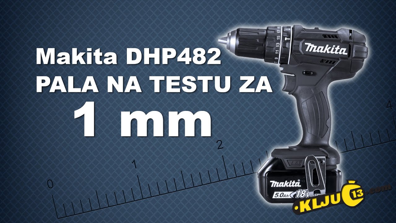 Makita DHP482 pala na testu za 1 mm