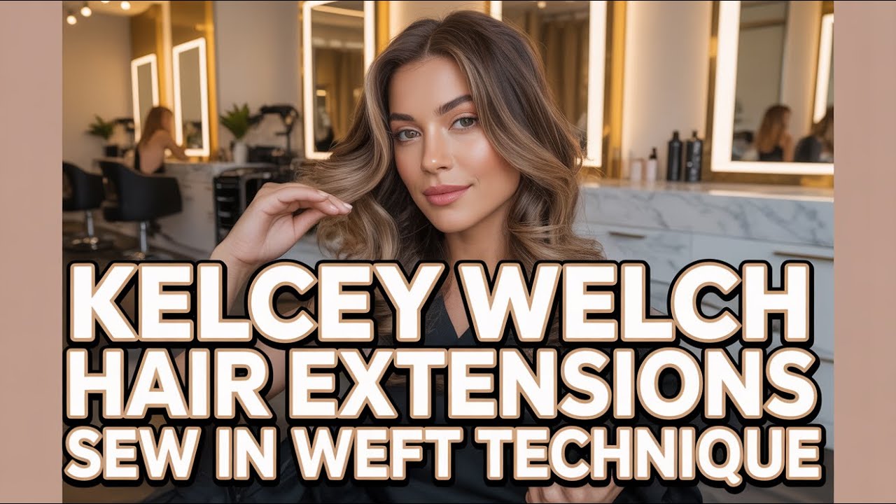 Kelcey Welch hair extensions sew in weft technique