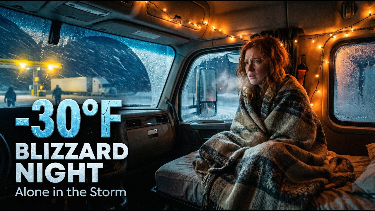 GIRL TRUCK 2AM Blizzard Night in -30°F ❄️ | Sleeping Alone During a Winter Storm