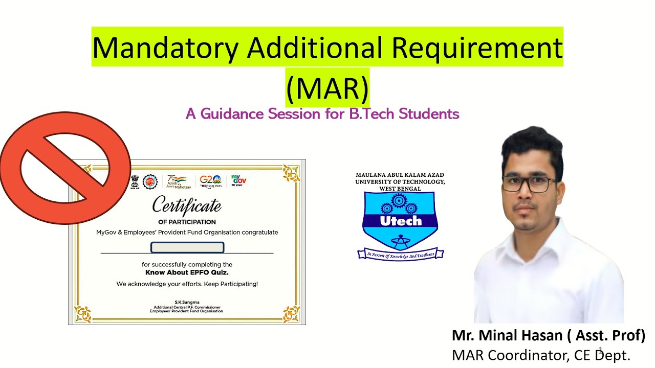 MAR Point (MAKAUT)| Hasan Sir | A to Z of MAR Point| valid Certificate | Invalid Certificate