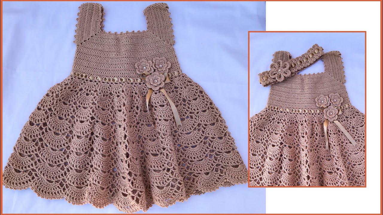 Vestidinho em Crochê para Bebê (1 ano)