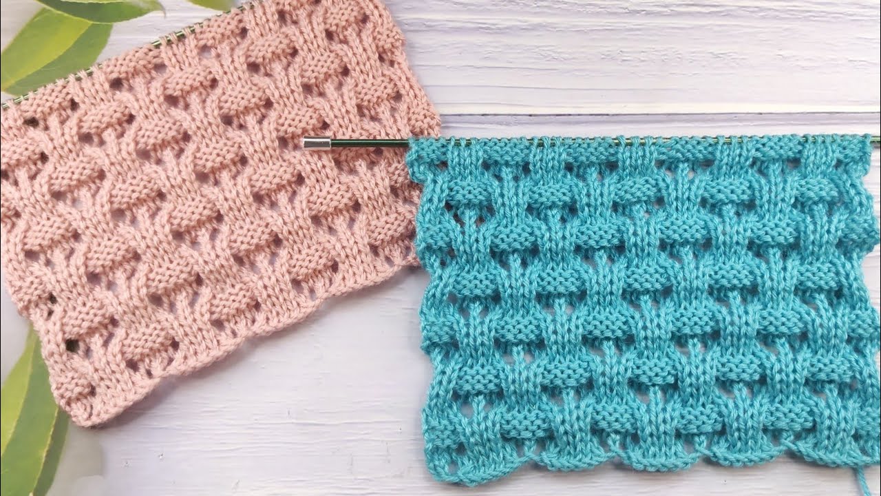 Checker Knit Stitch | Schachbrettmuster stricken | Punto Scacchiera ai ferri| Point de Damier Tricot