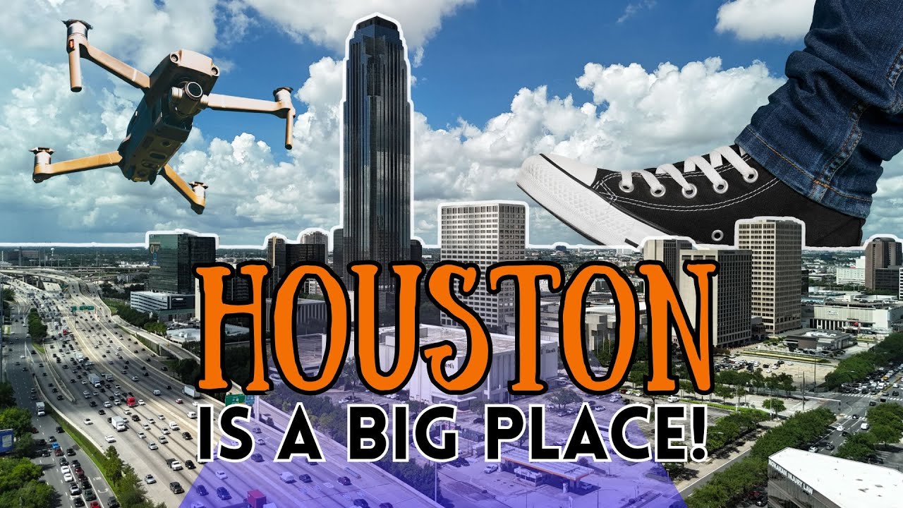 How Big Is Houston Really? See From Above! Drone video with Study Music