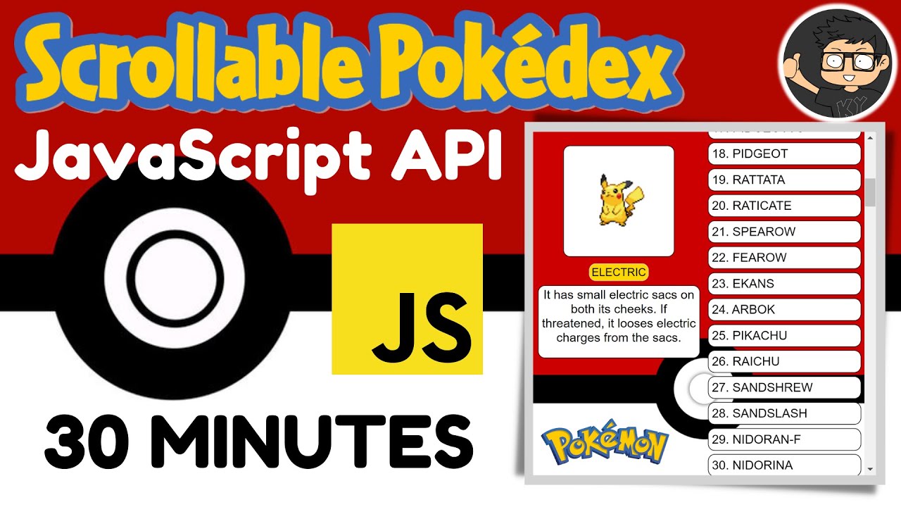Javascript Pokemon App with PokeAPI