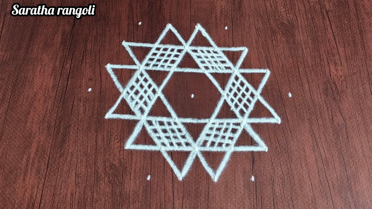 Panguniuthiram special star padi kolam🌷simple festival muggulu design🌷creative kolam🌷saratha rangoli