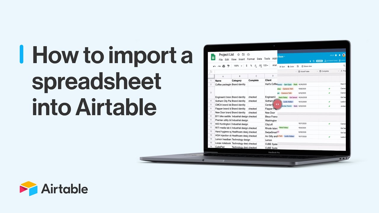 How to import a spreadsheet into Airtable | Live tutorial