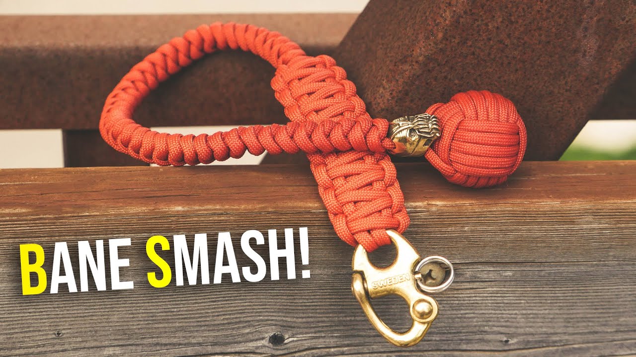 SIMPLE Bane Monkey's Fist Impact Tool | Paracord TUTORIAL