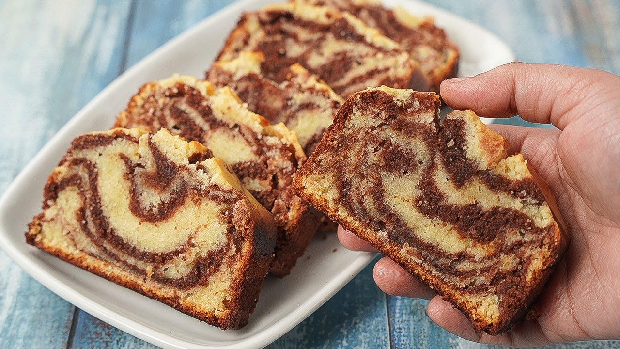 Condensed Milk Marble Cake Recipe | Eggless Zebra Cake Recipe Without Oven | Yummy