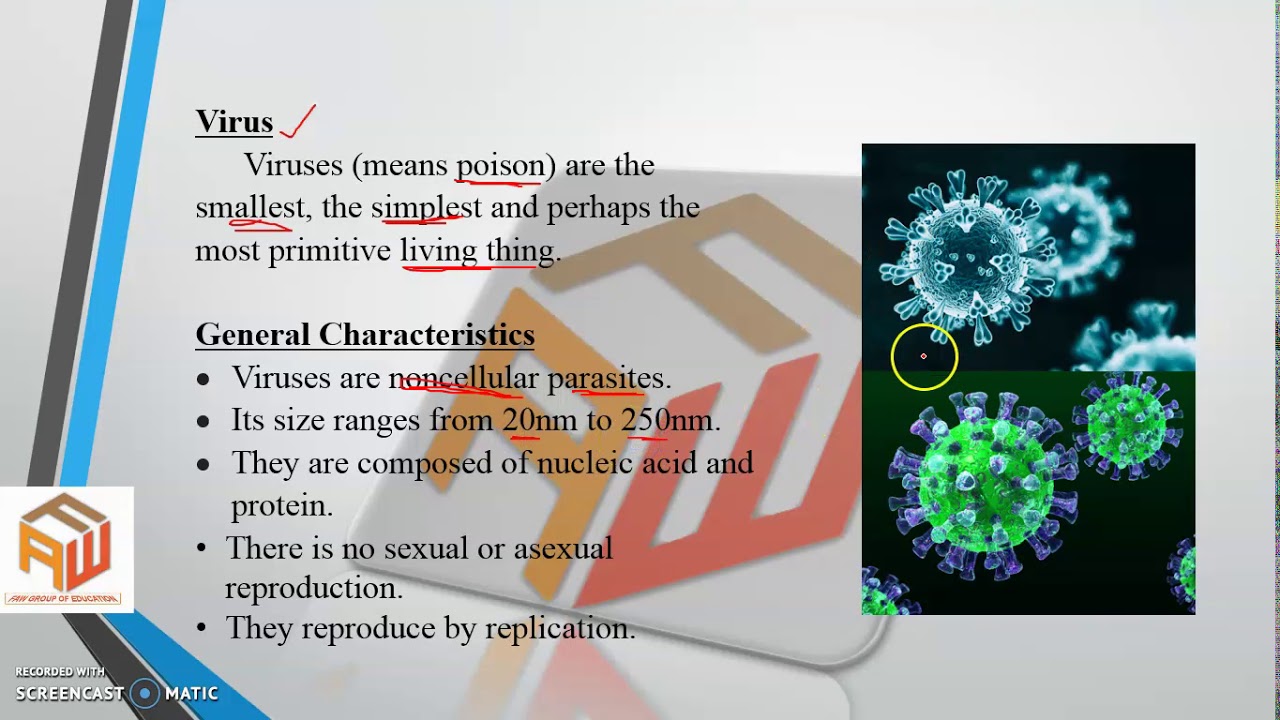 Virus | Its Characters | Viral Disease | IX Biology | By Sir Waseem Ahmed Qureshi