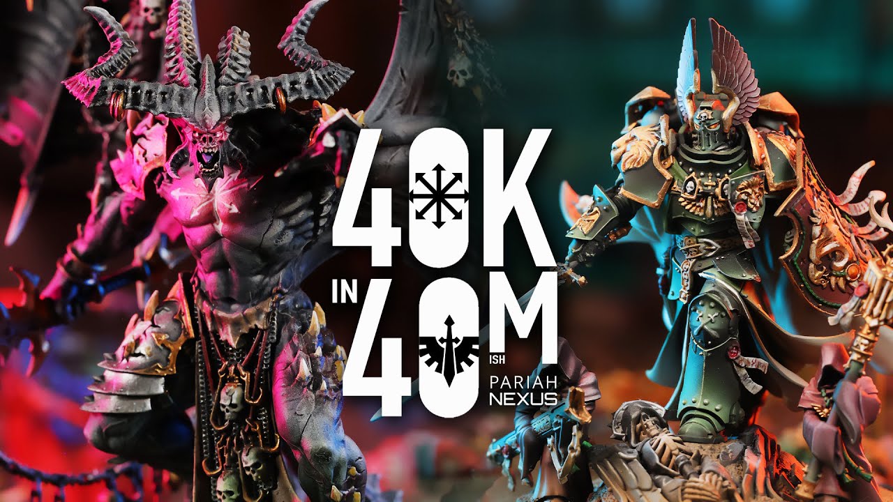 The Greater the Daemon, the ... Chaos Daemons vs Dark Angels Warhammer 40k in 40m