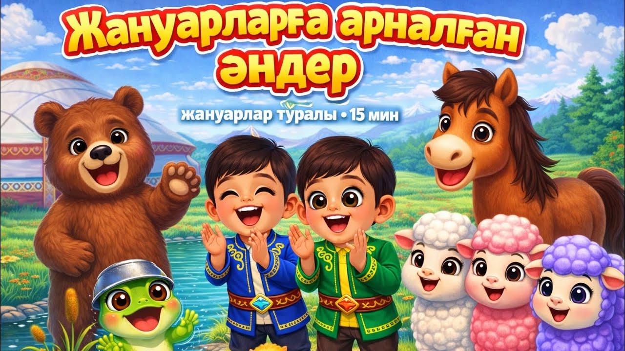 Жануарларға арналған мультфильм😍|Үздік жануарлар әндері|Қазақша мультфильм|Мультфильм|Баламикс 