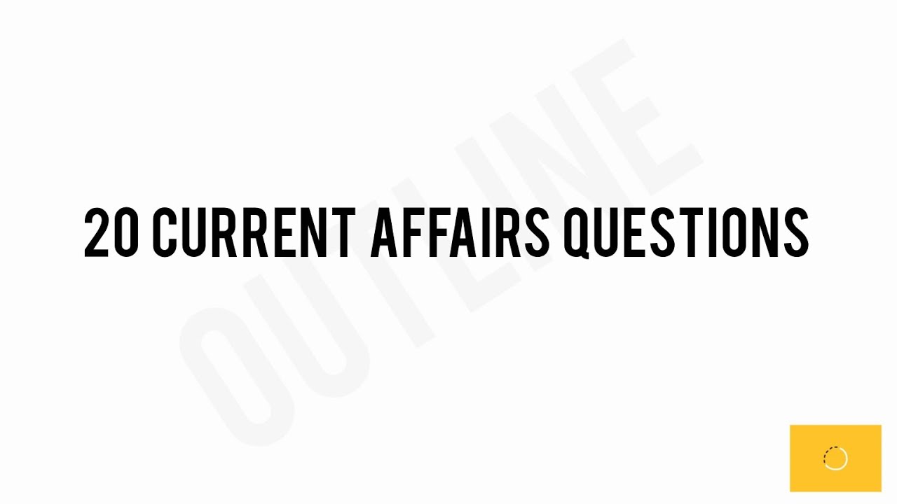20 current affairs questions (September 2025) | UPSC, SSC & STATE PSC PREPARATIONS 