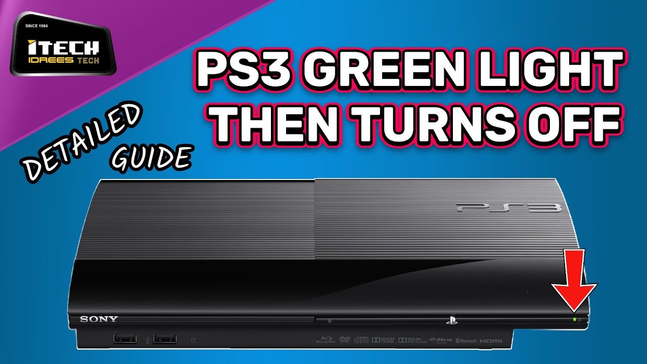 ps3 green light then turns off = Fixed =