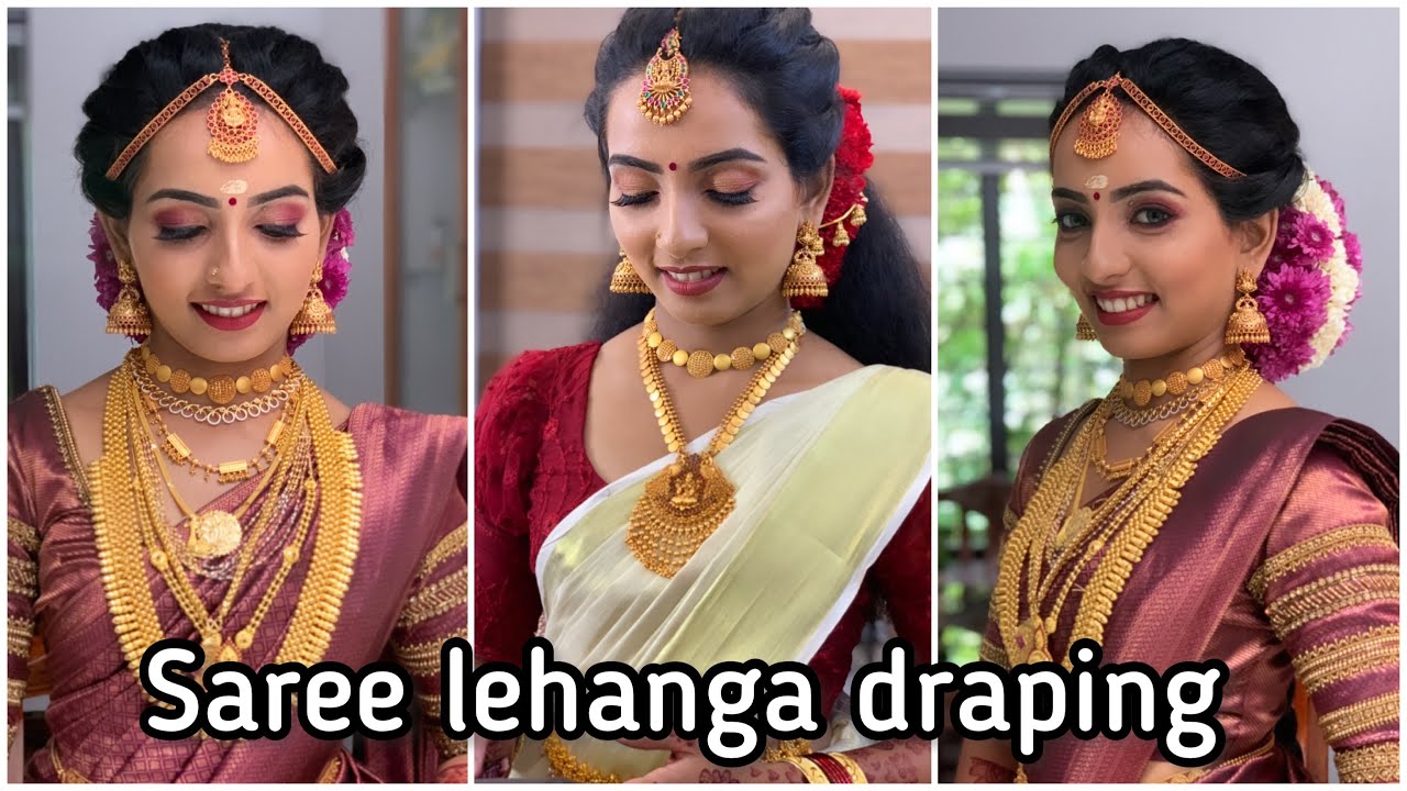 Saree lehanka draping || 2 look for my bride