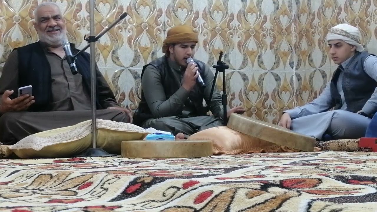 المداح السيد ياسين المشهداني والسيد احمد المشهداني مناوب حزاين في التاجي