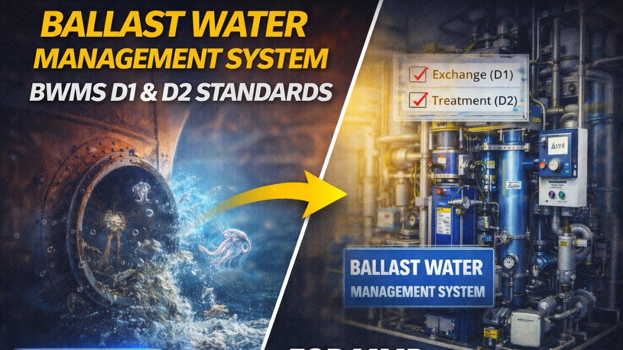 Ballast Water Management System Explained | BWMS D1 & D2 Standards | MMD exam and oral