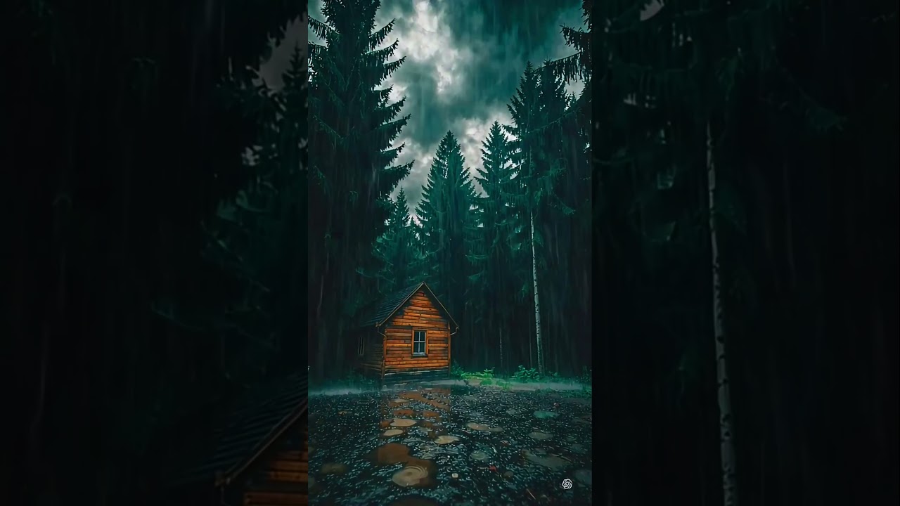 Heavy Rain & Thunder at a Forest Cabin 🌧️ | Deep Sleep & Insomnia Relief  