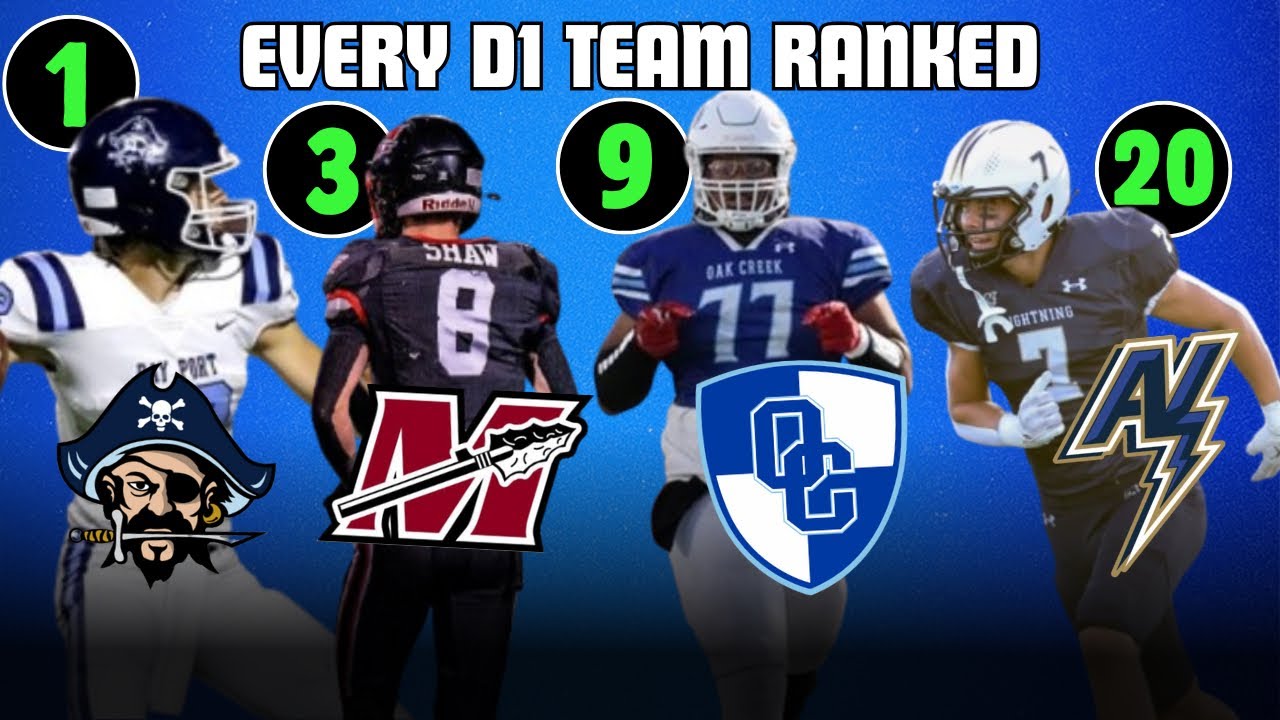 Ranking Every Division 1 Wisconsin High School Football Team
