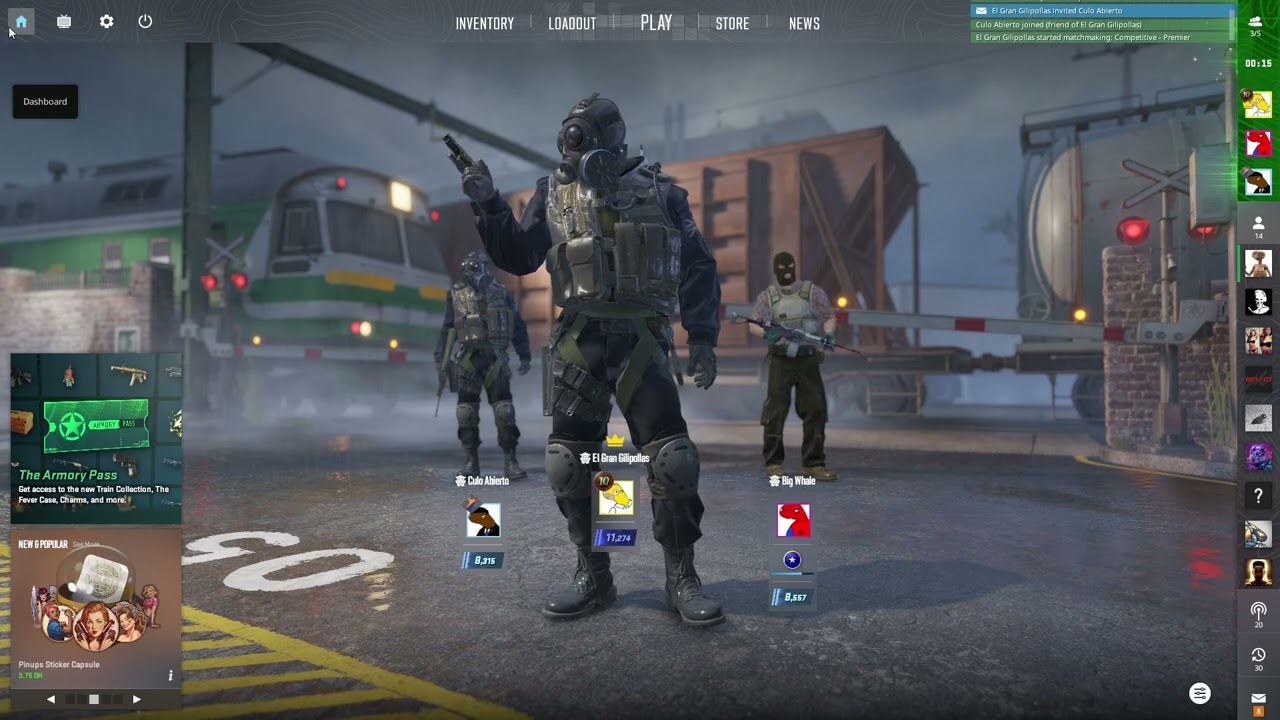 Puti Rageo Football y Chim cagado eligiendo mapa CS2