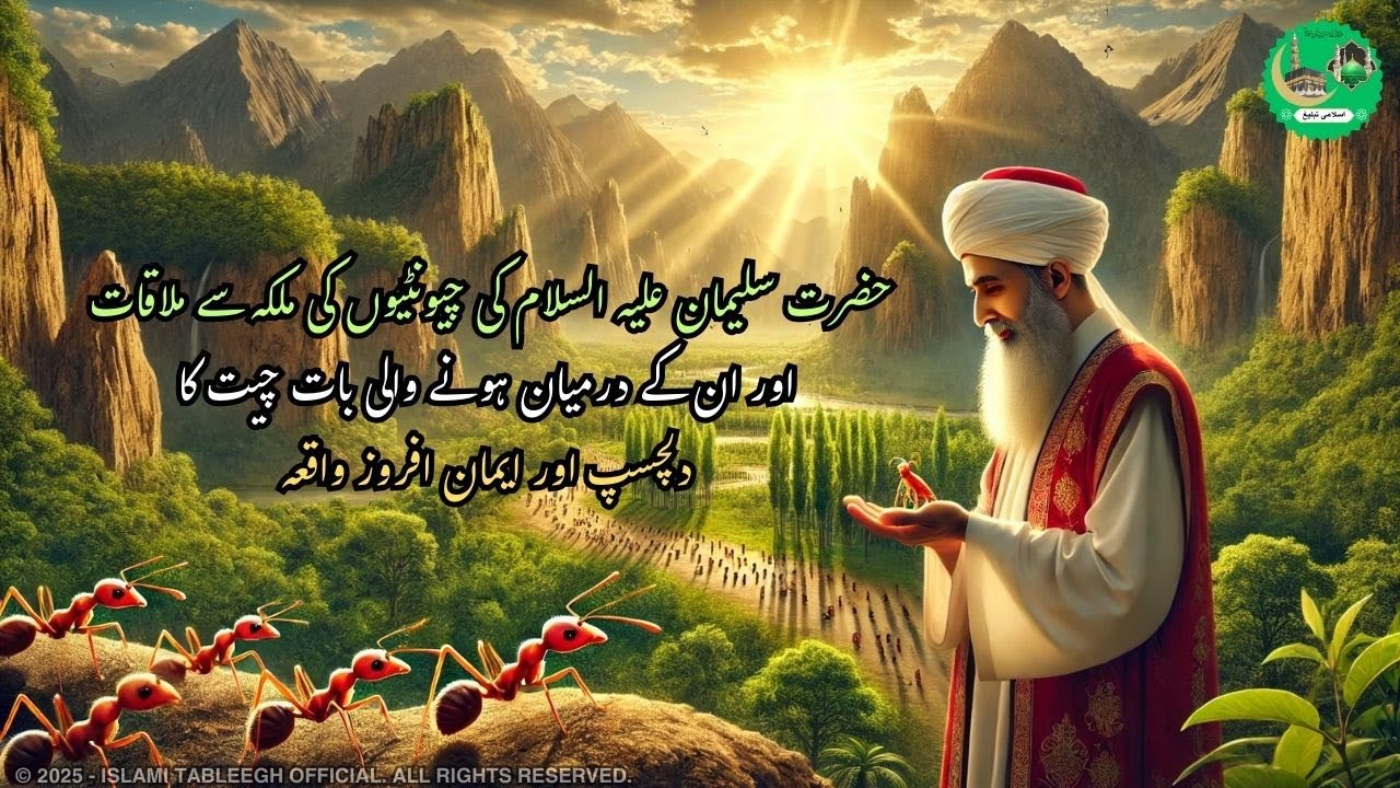 hazrat suleman aur chunti ka waqia II hazrat suleman ka waqia II hazrat suleman#waqia #islam #bayan