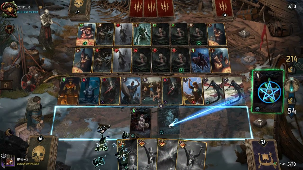 Gwent Skellige Rain Deck - 556+ Point turn around - They had me in the first half.