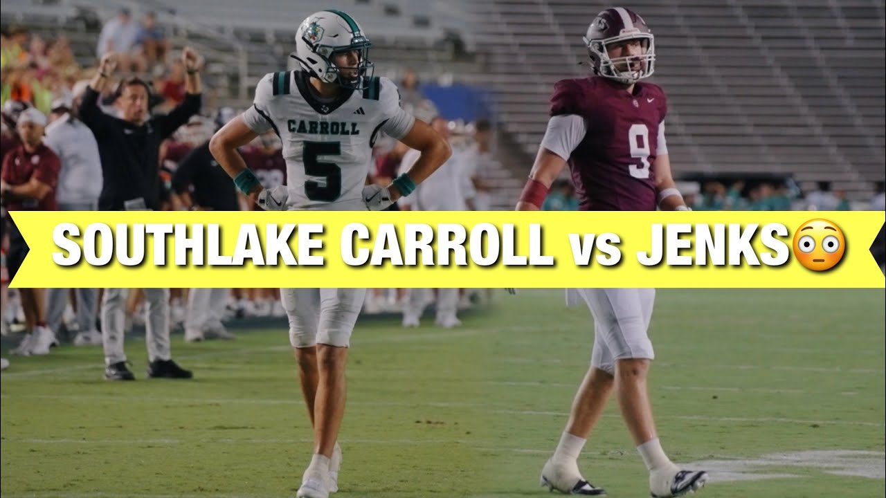 TXHSFB: OKLAHOMA vs TEXAS 😳 #4 SOUTHLAKE CAROLL vs #3 JENKS #viral 