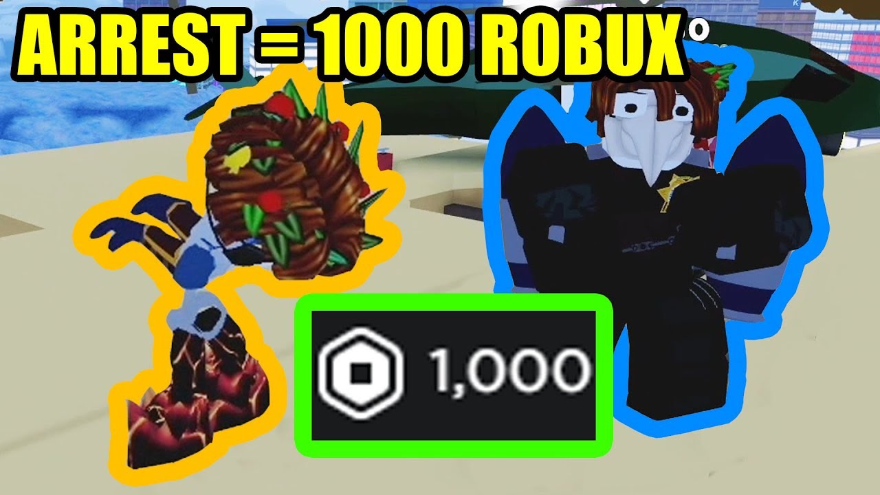 FIRST TO ARREST ME WINS 1000 ROBUX | Roblox Jailbreak Challenge