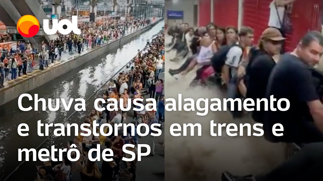 Chuva em São Paulo provoca alagamento, paralisação e transtornos nos trens e metrô; veja vídeos