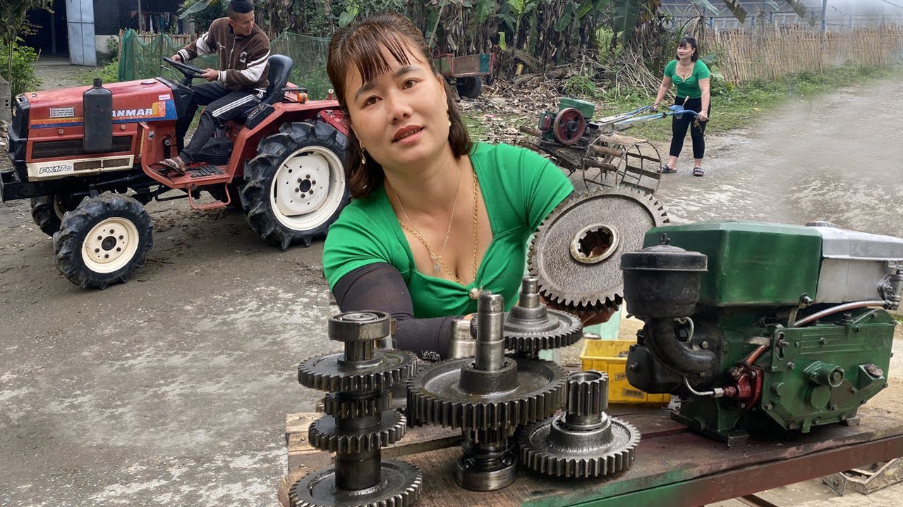 Repair Restoration Machinery Plow Diesel 8HP and Gearbox Engine Severely Damaged \ Blacksmith Girl