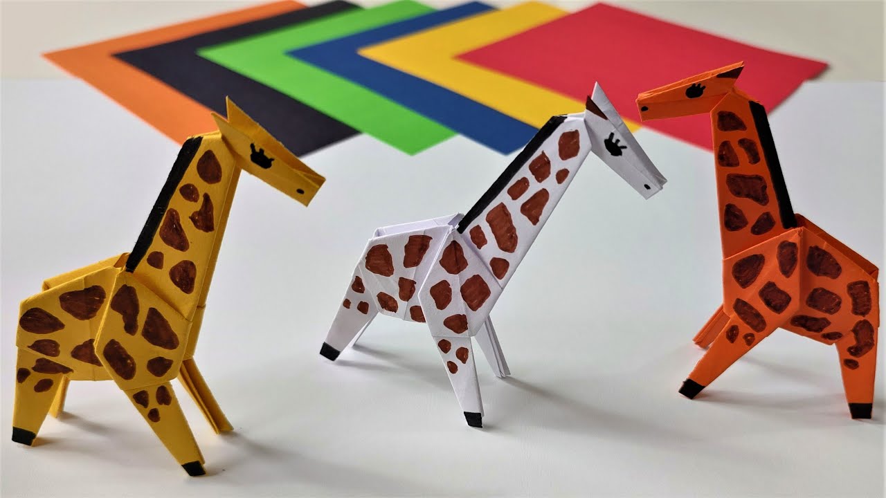 Jirafa de Papel, Papiroflexia, Cosas de Papel, Entretenimiento para Niños