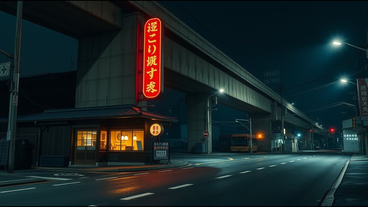Rainy Alleyway & Warm Neon Glow | Smooth Lofi Ambience for Sleep
