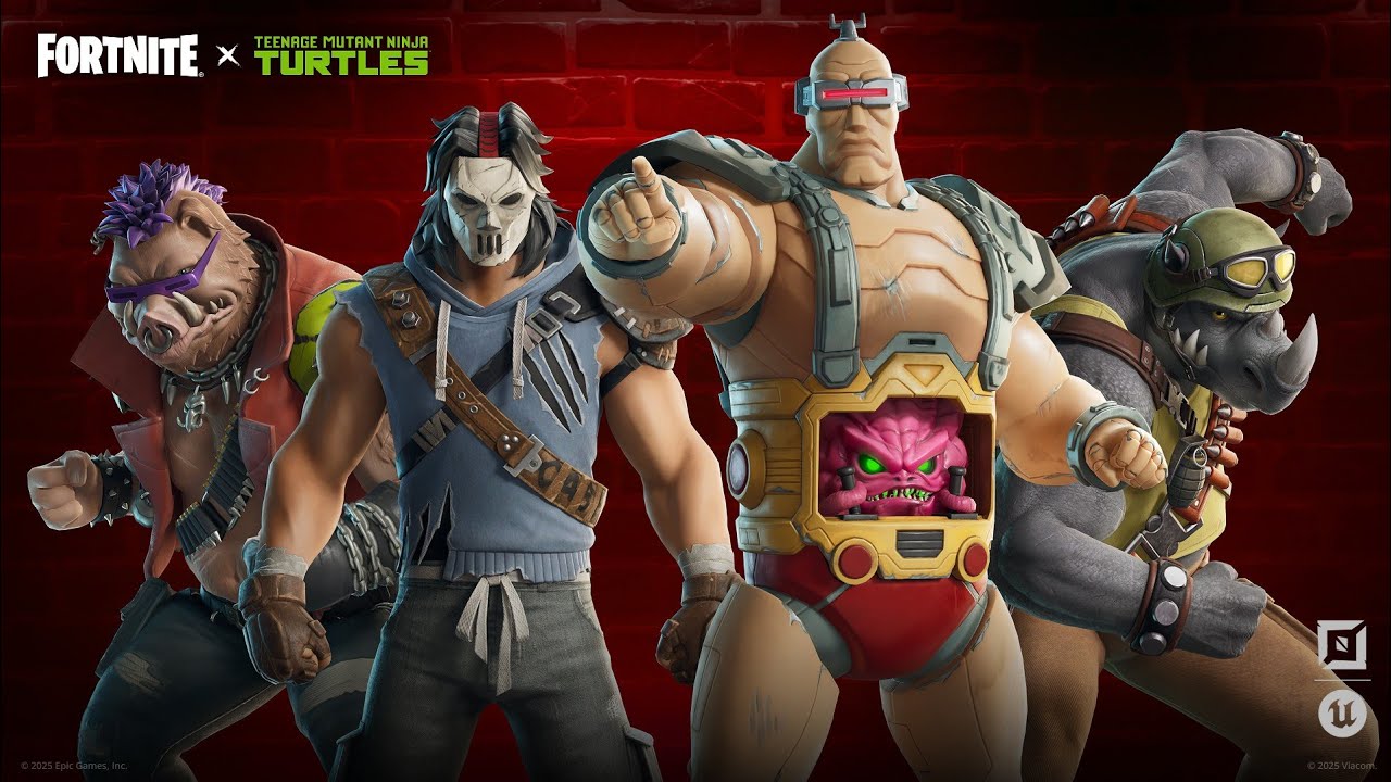 TMNT Evil Villains And Casey Jones plus Turtles Mini Van