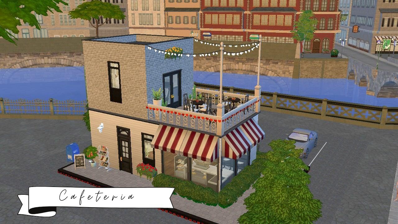 CAFETERIA (Coffee Shop) | The Sims 4 (Speed Build)