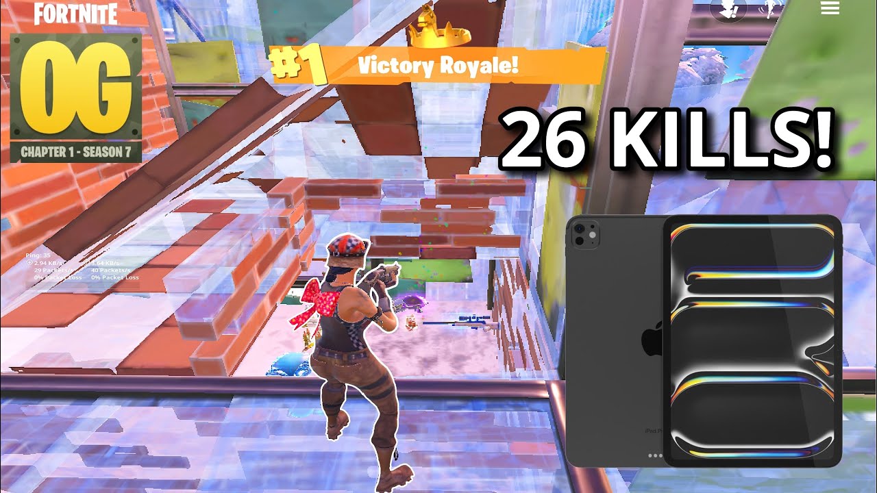 Fortnite MOBILE - 26 KILL WIN Solo OG Season 7 (120 FPS, 4K) - iPad Pro M4
