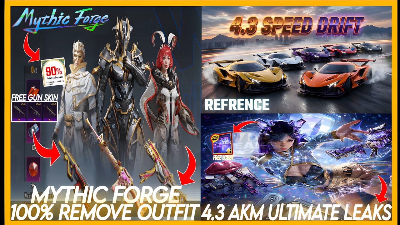 UPCOMING 4.3 LEAKS - AKM Ultimate Set & Ferrari 3D Leaks! 🔥 Mythic Forge Discount Change?