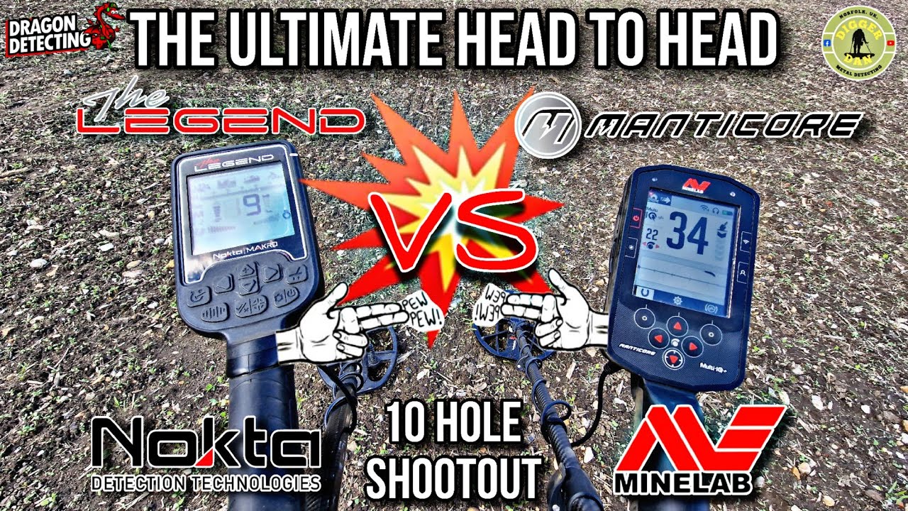 Nokta Legend VS Minelab Manticore | The Ultimate Head To Head | 10 Hole Shootout |Metal Detecting Uk