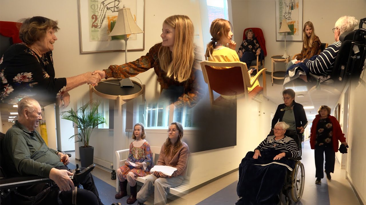 Generationer mødes på plejehjemmet Marienlund💫