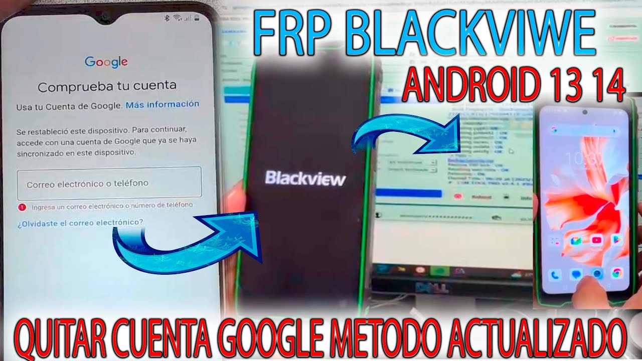 FRP BLACKVIEW BV300 PRO QUITAR CUENTA GOOGLE METODO ACTUALIZADO TSM TOOL MTK ANDROID 13 14