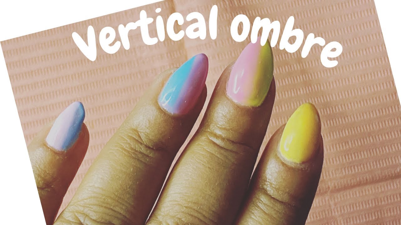 Nail art Vertical ombré gel nails | beetles Easter egg hunt