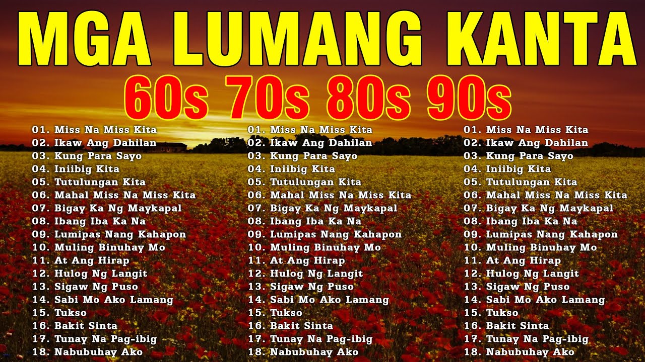 LUMANG KANTA MEDLEY- Tagalog Love Song 70s 80s 90s - Pure Tagalog Pinoy Old Love Songs#01