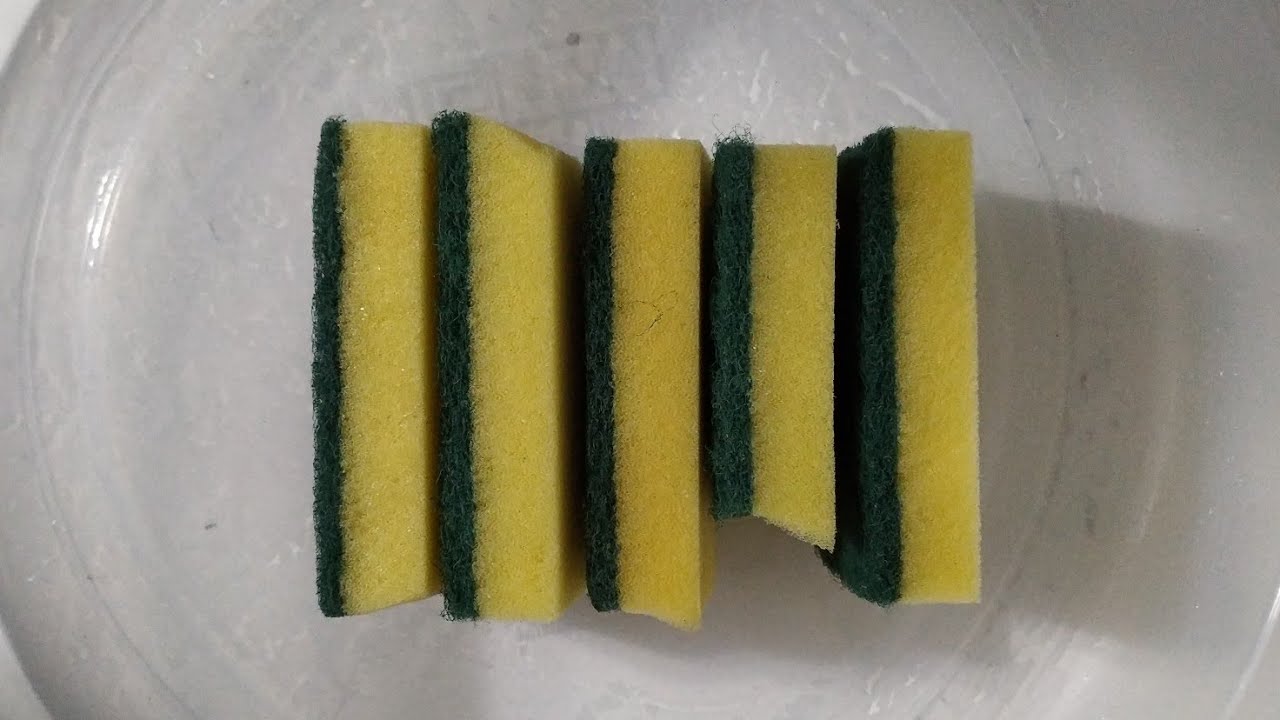 Classic Kitchen Sponges Dry Ripping | Sponge ASMR